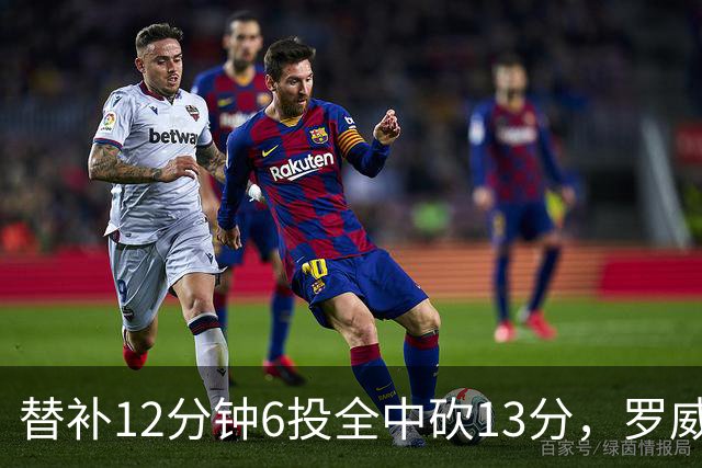 替补12分钟6投全中砍13分，罗威半场打疯了